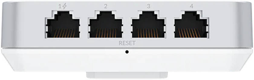 Ubiquiti Networks UniFi U6 In-Wall AP & 4-Port PoE Gigabit Switch: 5.3 Gb/s Throughput, 1 x Gigabit PoE Uplink, In-Wall Mount, White | U6-IW