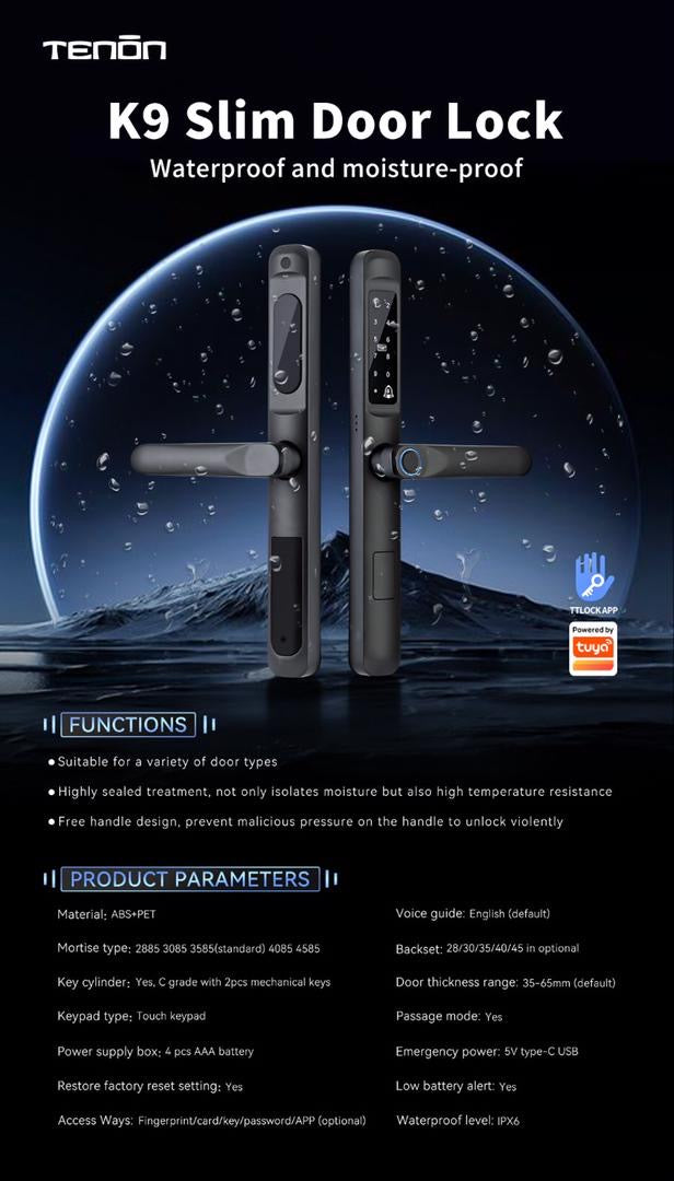 Smart lock Tenon waterproof